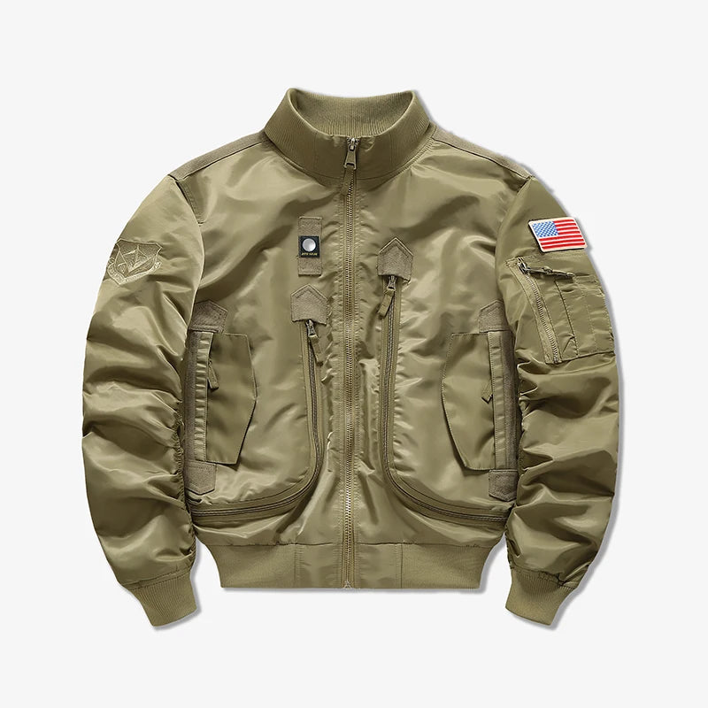 American pilot  Loose Fit Military Turtleneck Jacket
