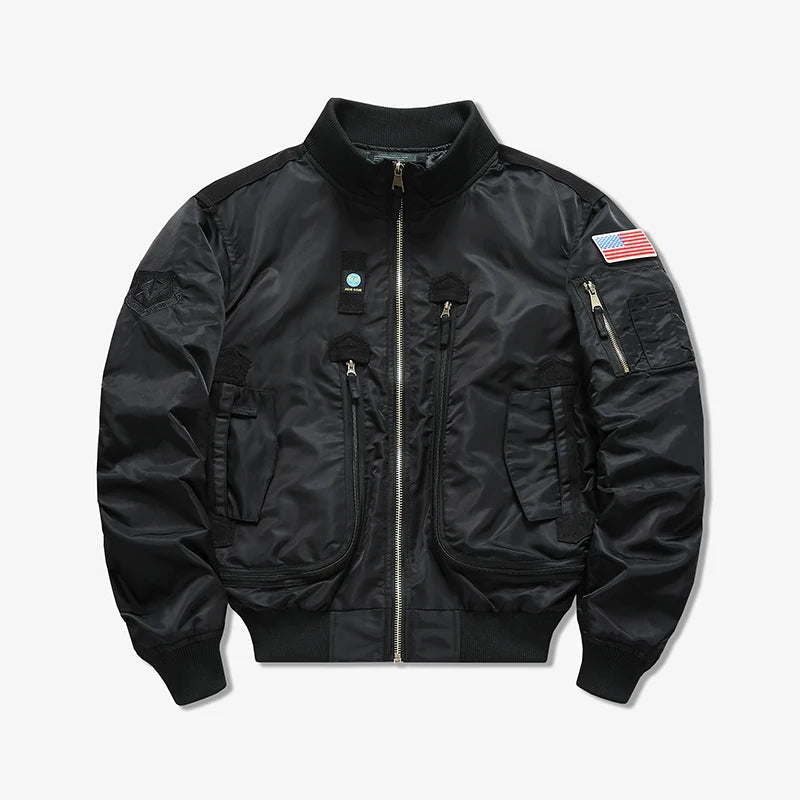 American pilot  Loose Fit Military Turtleneck Jacket