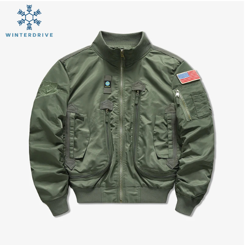 American pilot  Loose Fit Military Turtleneck Jacket